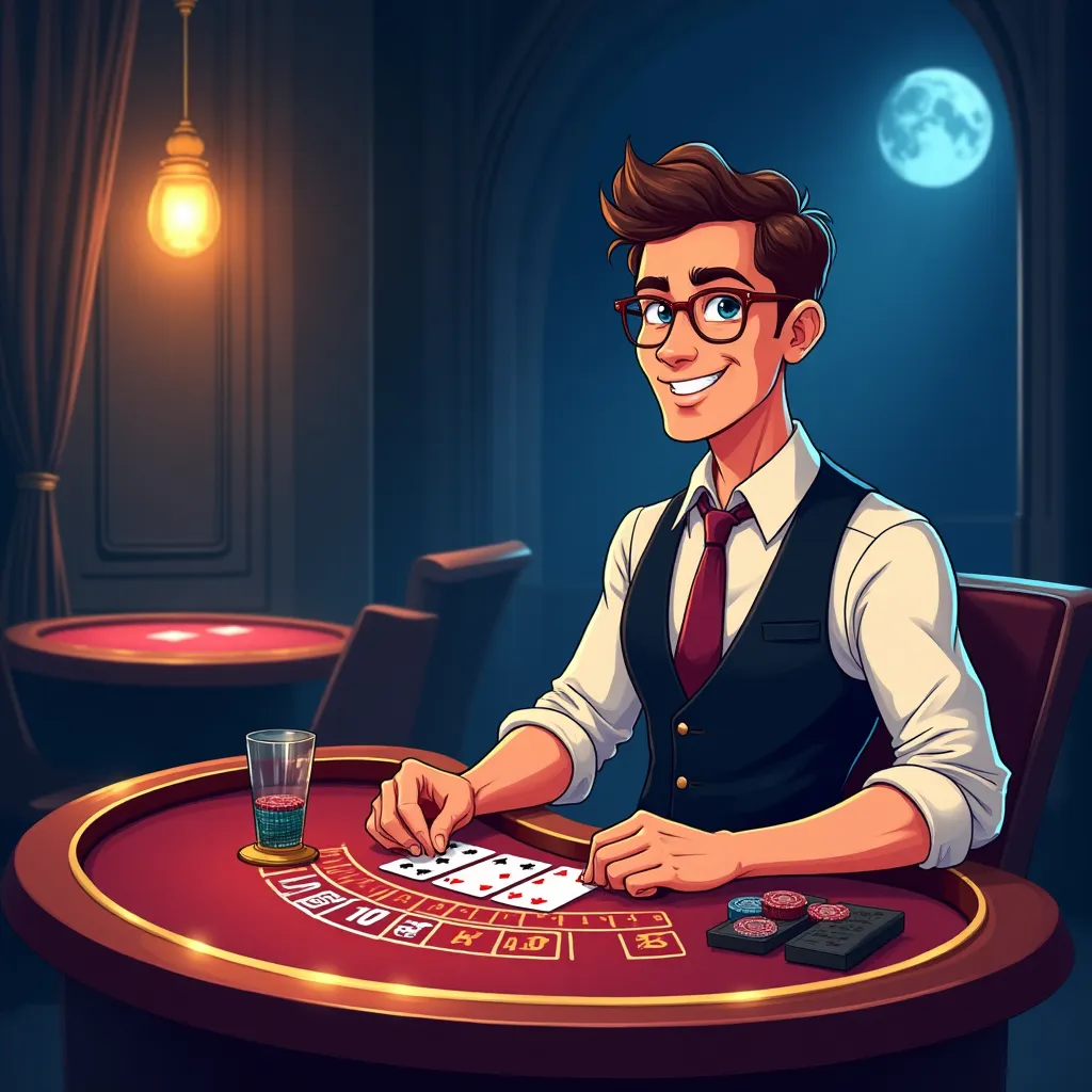 trustdice live dealer cartoon illustration